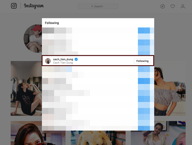 Giữa tin đồn hẹn hò, phát hiện ra Bảo Anh cũng follow instagram Bùi Tiến Dũng